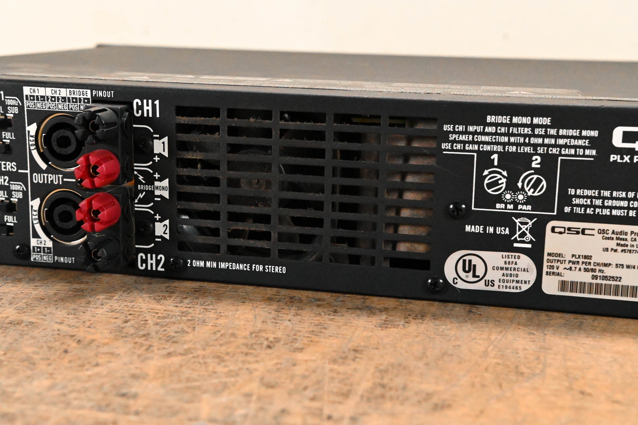 QSC PLX1802 2-Channel Power Amplifier
