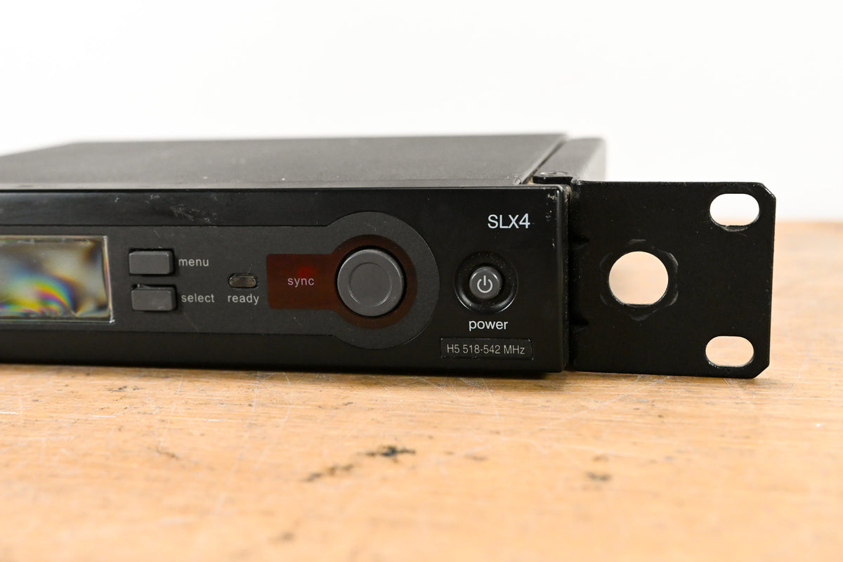 Shure SLX4 Wireless Receiver - H5 Band: 518-542 MHz (NO POWER SUPPLY)