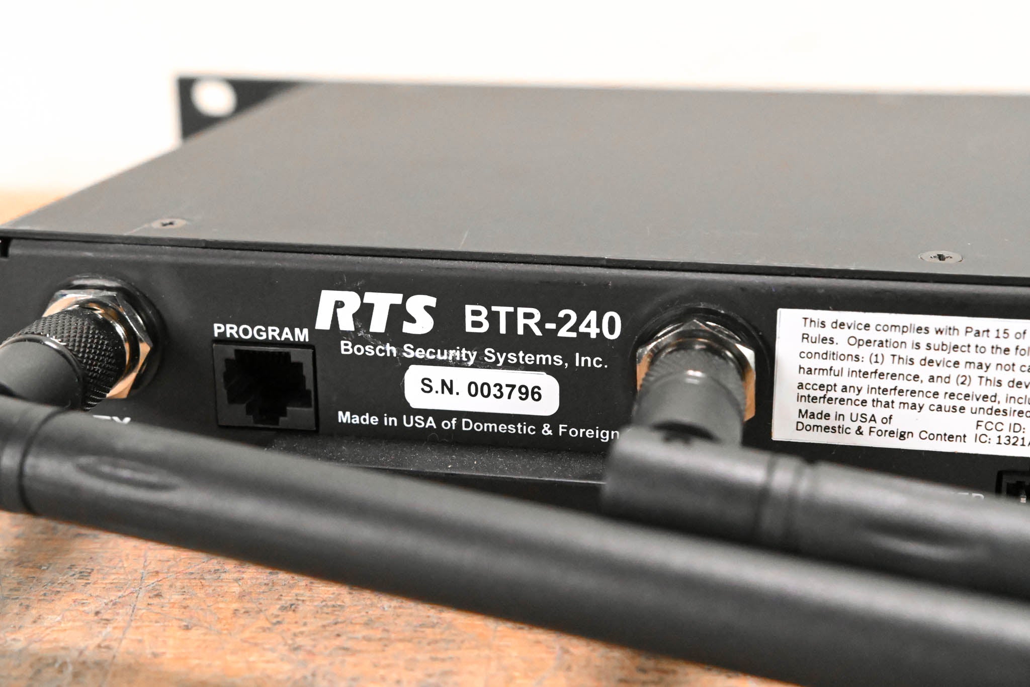 RTS BTR-240 2.4 GHz Wireless Intercom Base Station (NO POWER SUPPLY)