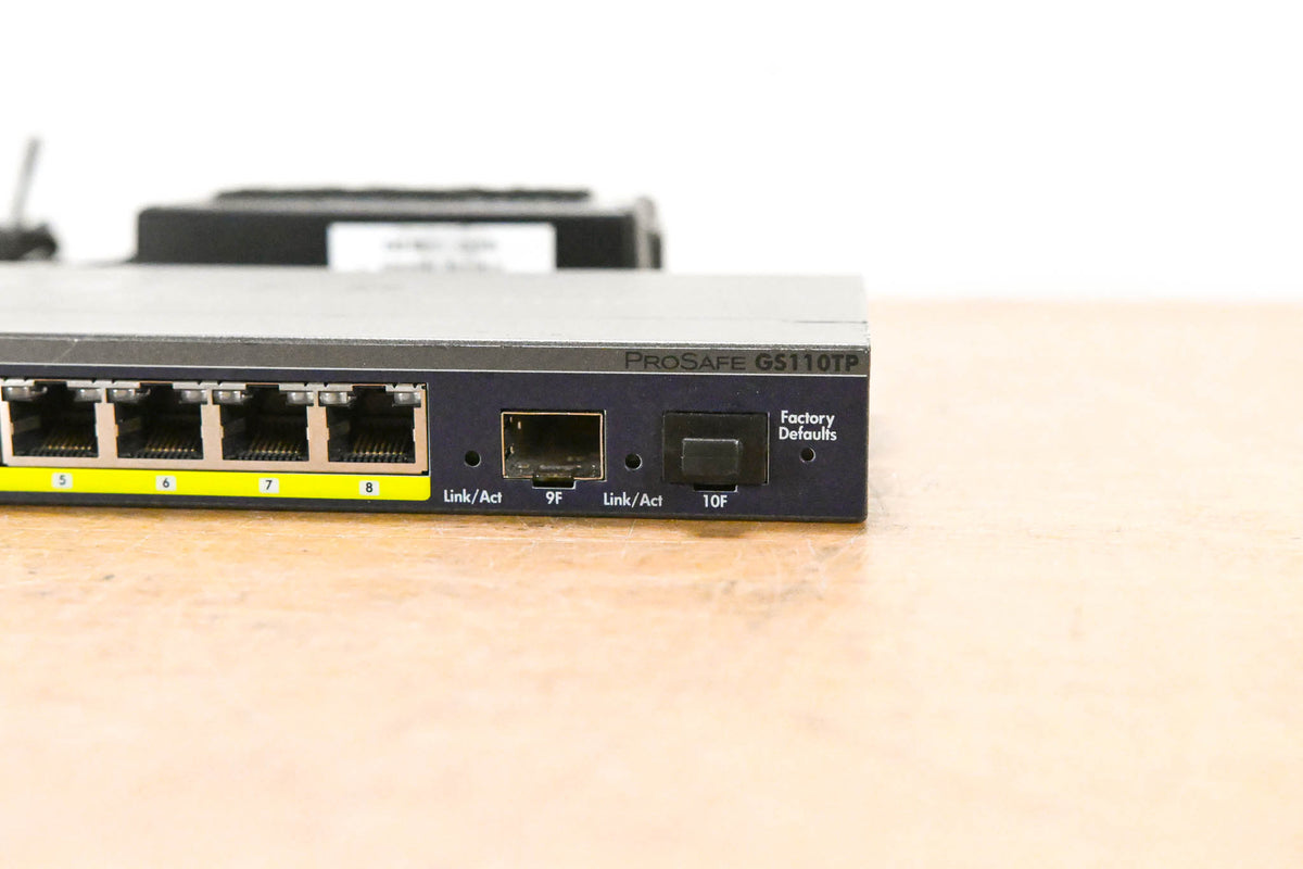 NETGEAR ProSAFE GS110TP v2 8-Port Gigabit PoE Managed Switch w/ SFP