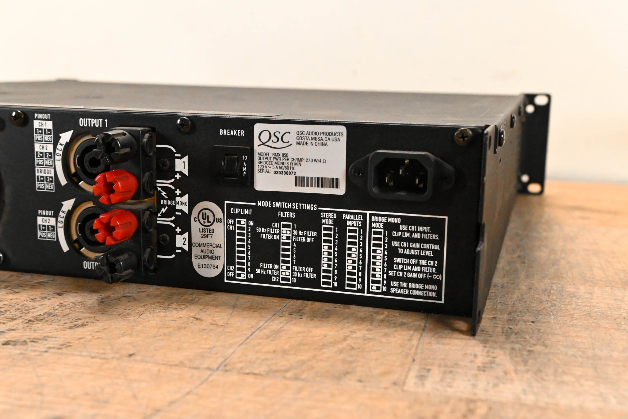 QSC RMX850 2-Channel Power Amplifier