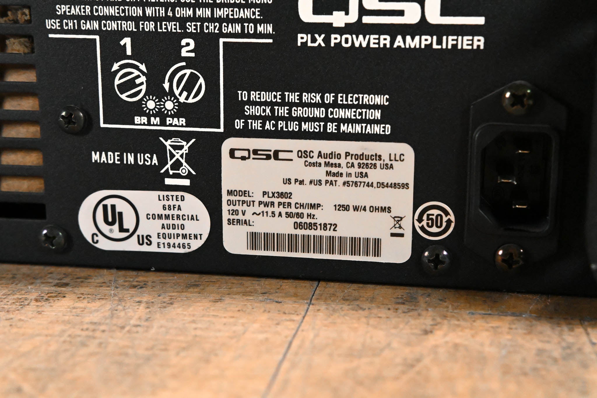 QSC PLX3602 2-Channel Power Amplifier