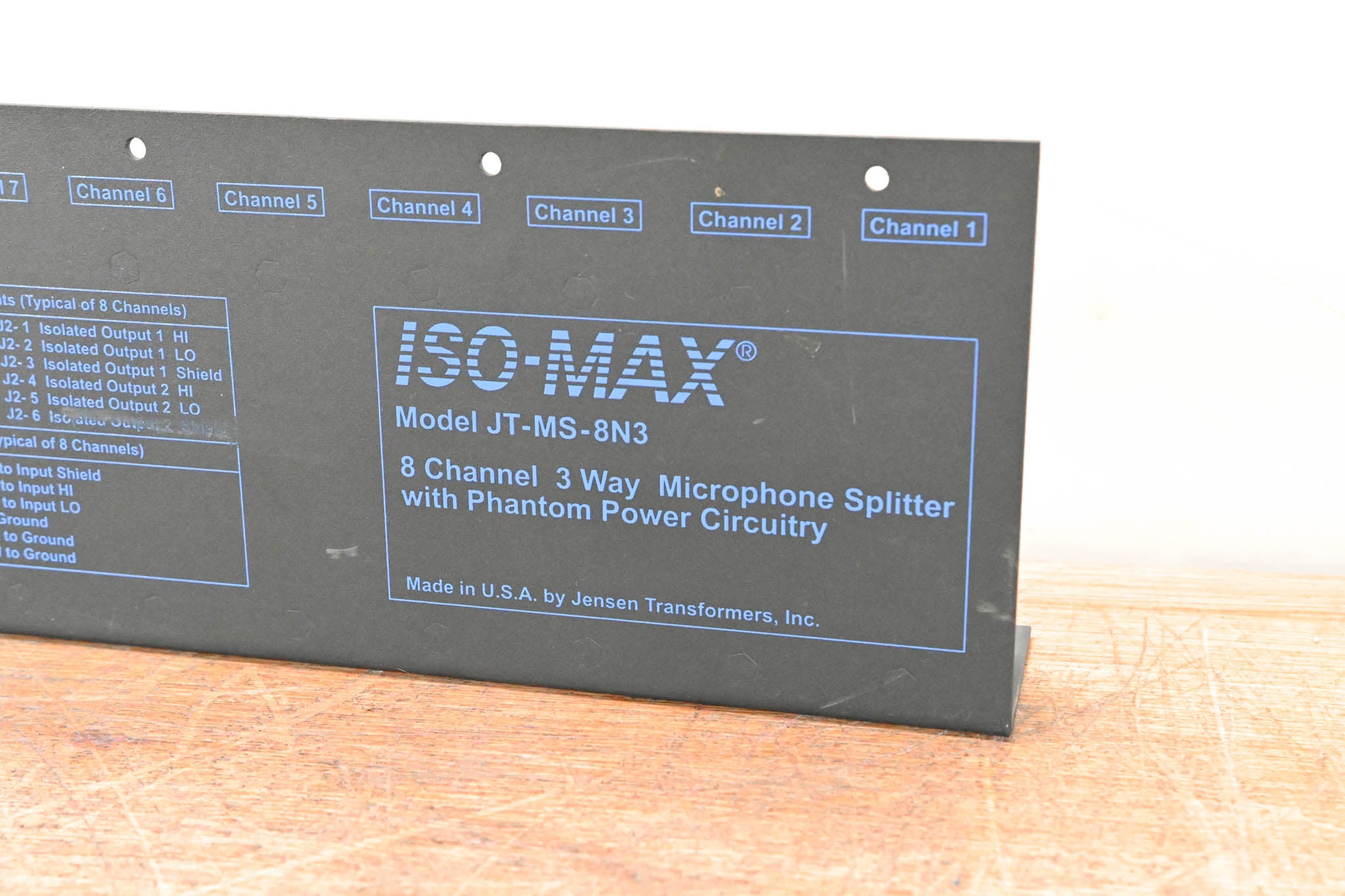 Jensen JT-MS-8N3 8-CH 3-Way Mic Splitter with Phantom Power Circuitry