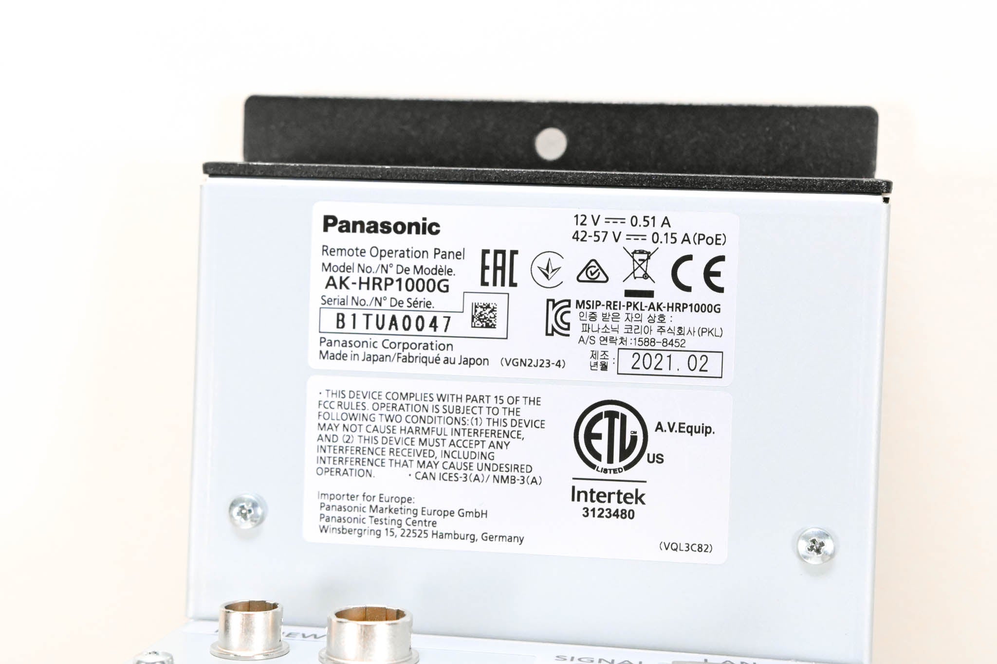 Panasonic AK-HRP1000G Remote Operation Panel