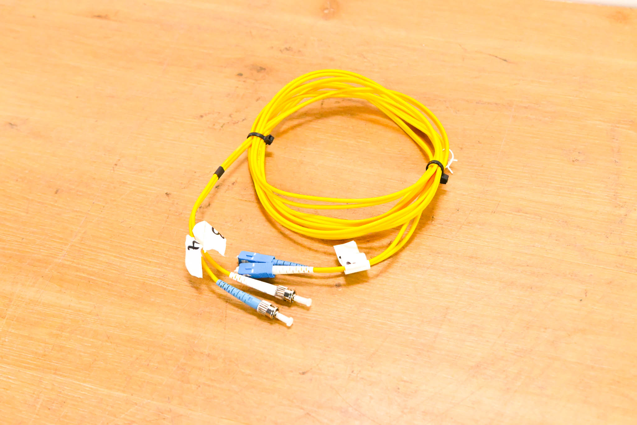 Unbranded SC-ST Duplex Single Mode Fiber Optic Patch Cable - 10'
