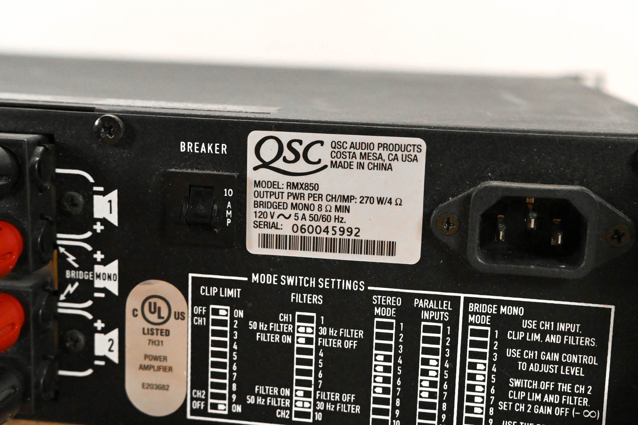 QSC RMX850 2-Channel Power Amplifier