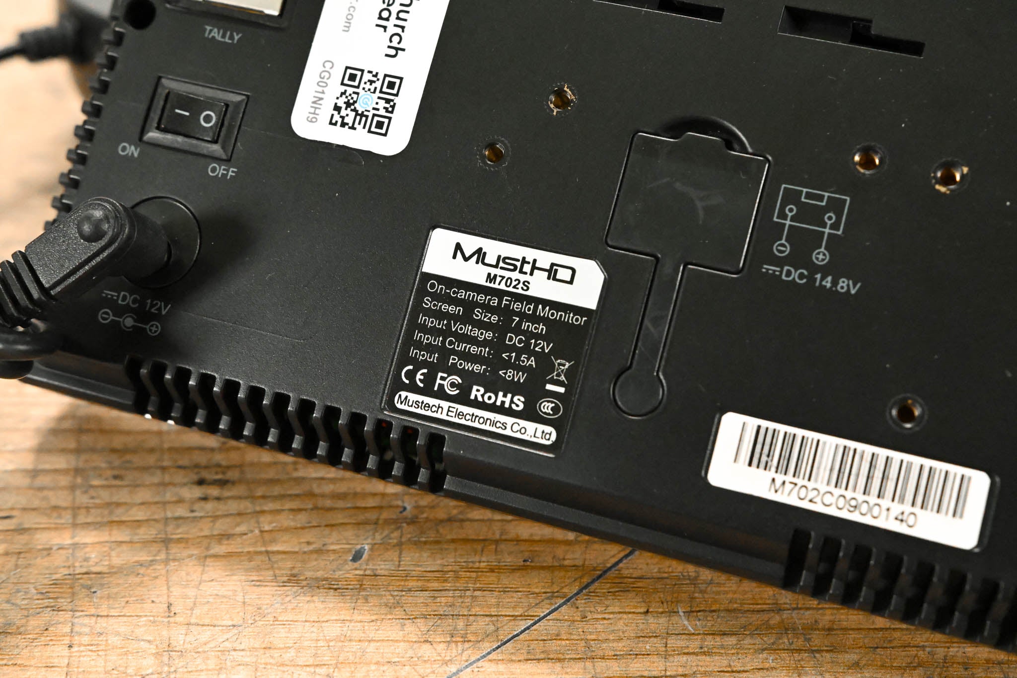 MustHD M702S 7" 4K 3G-SDI & HDMI IPS On-Camera Monitor