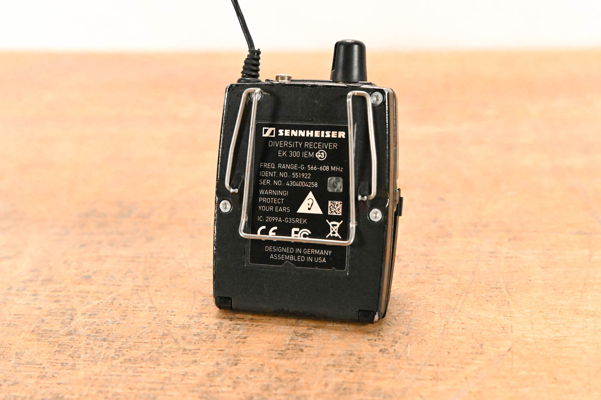 Sennheiser EK 300 IEM G3 Wireless Bodypack Receiver G Range: 566-608 MHz