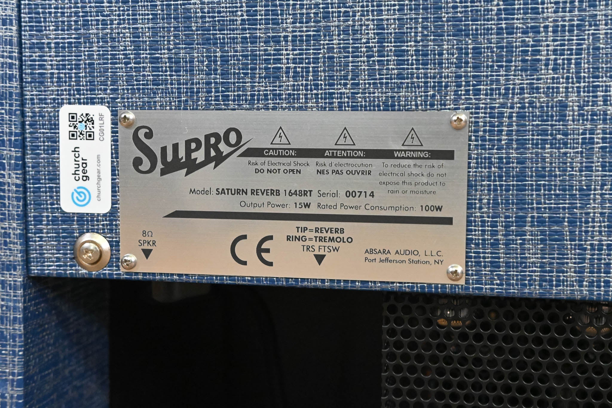 Supro Saturn Reverb 1648RT 1x12" 15-watt Tube Combo Amplifier
