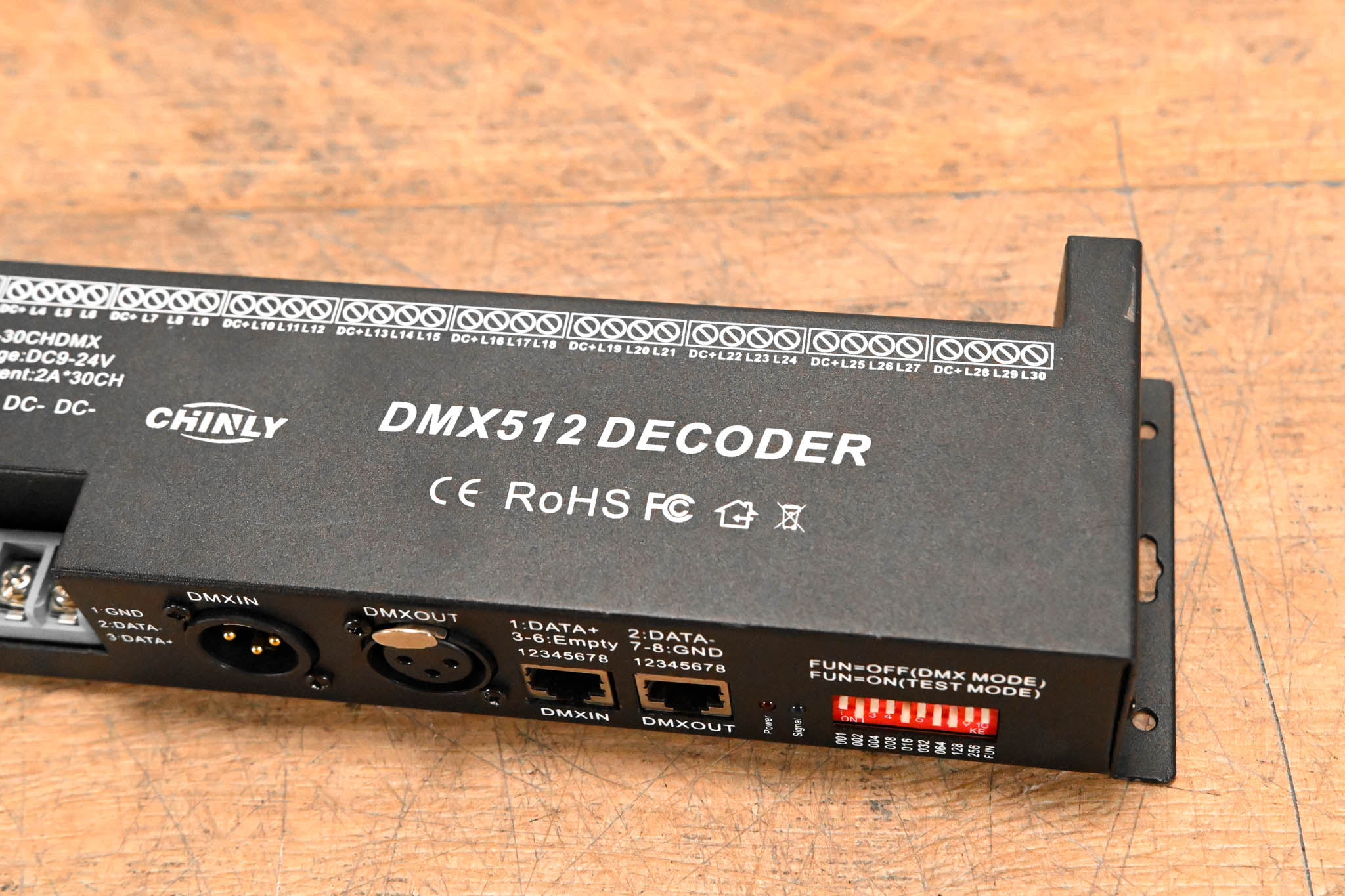 Chinly QJ-30CHDMX 30-Channel DMX512 Decoder