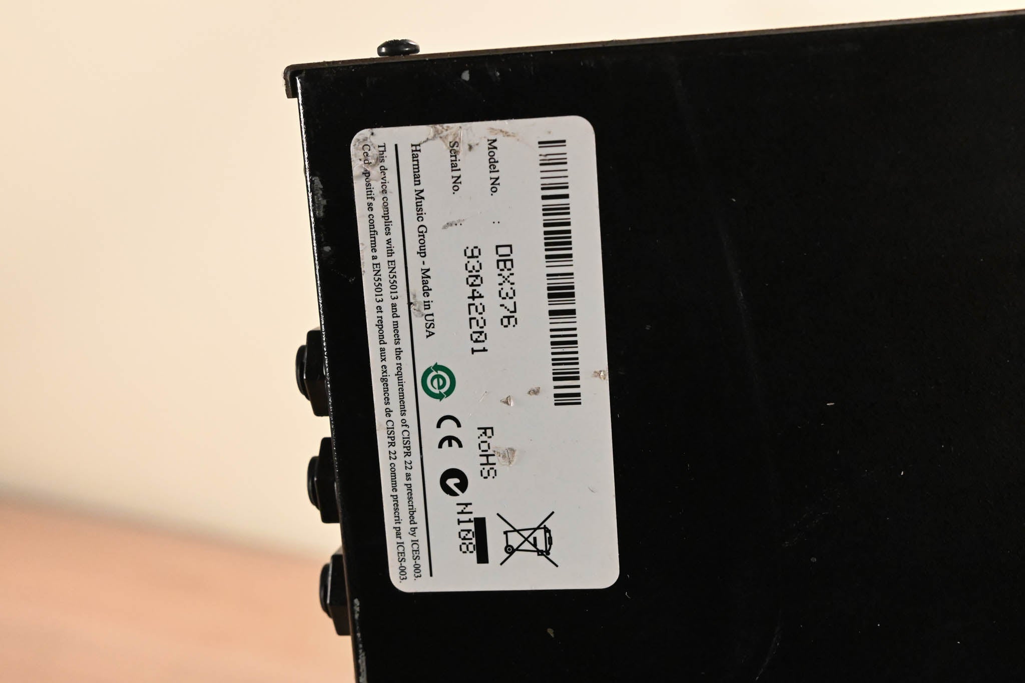 dbx 376 Tube Channel Strip with Digital Out