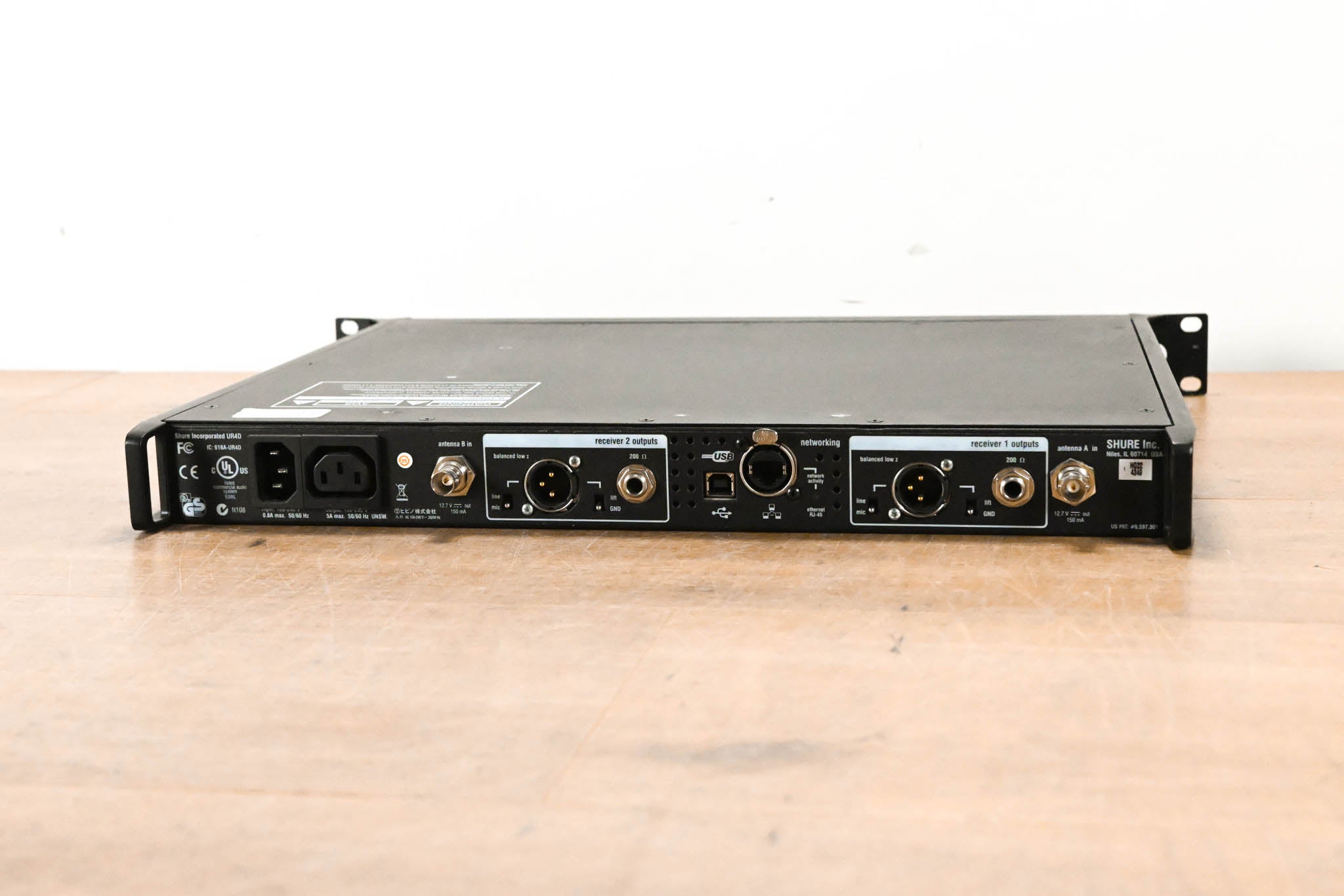 Shure UR4D Dual Receiver w/ two UR2 Transmitters (No Capsules) - L3