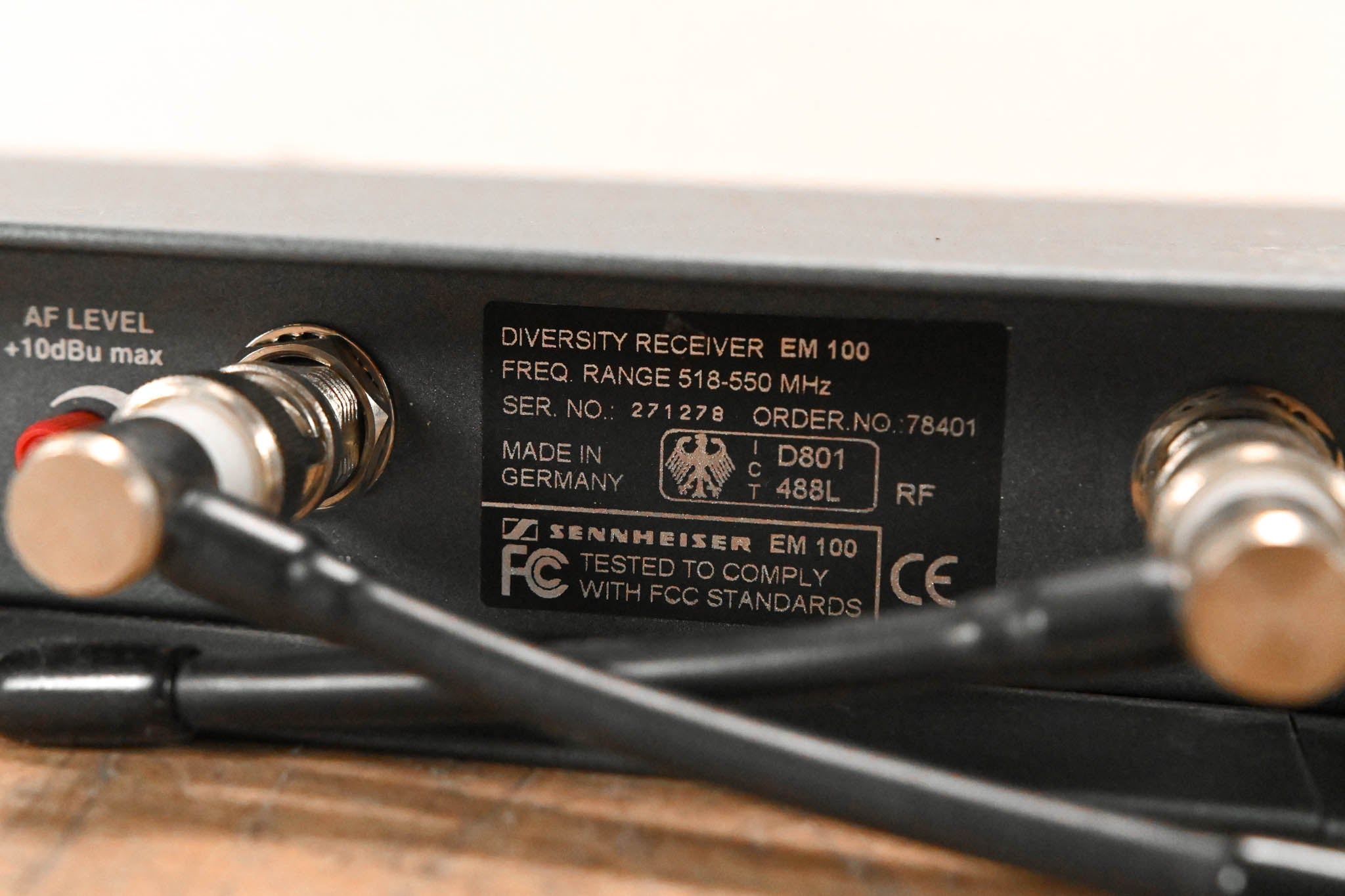 Sennheiser EM 100 Wireless Receiver - 518-550 MHz (NO POWER SUPPLY)