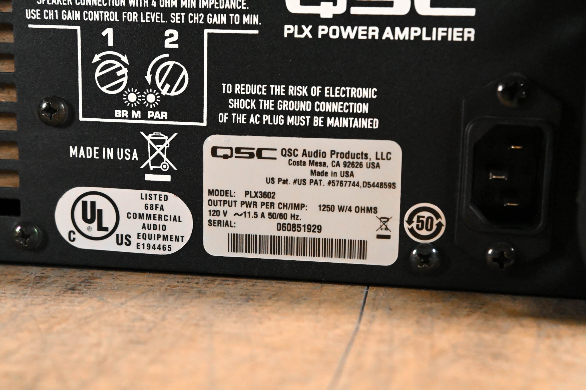 QSC PLX3602 2-Channel Power Amplifier