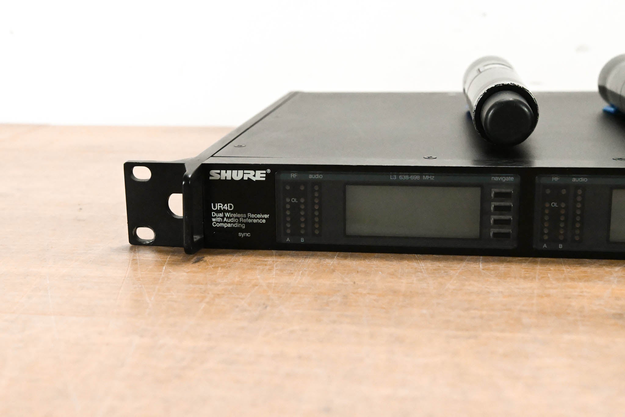 Shure UR4D Dual Receiver w/ two UR2 Transmitters (No Capsules) - L3