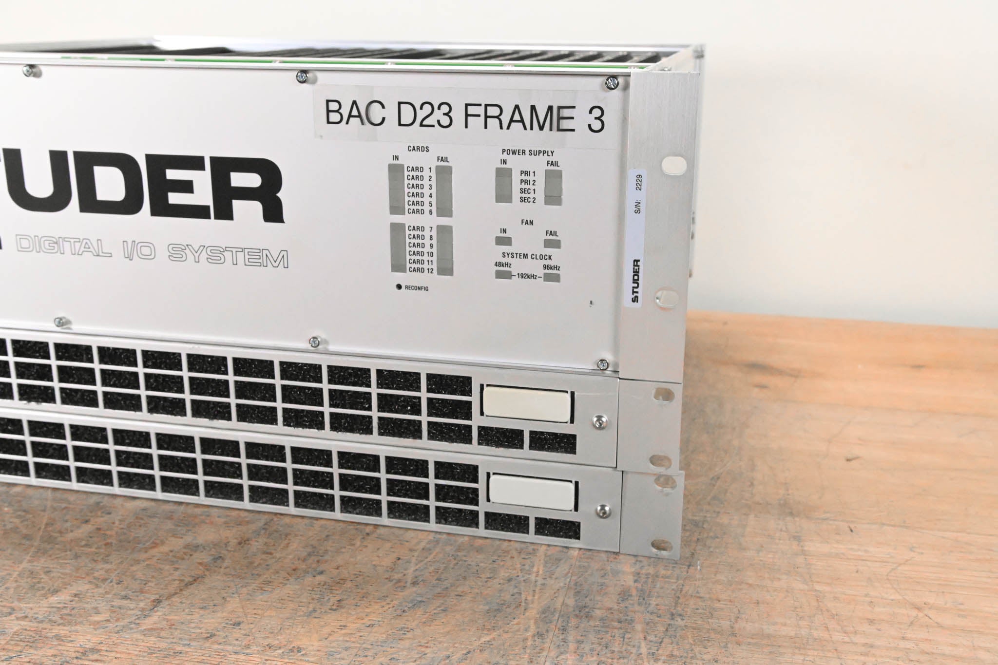 Studer D23m I/O System w/ A-Link HD Card, Fan Module, and Filter Module