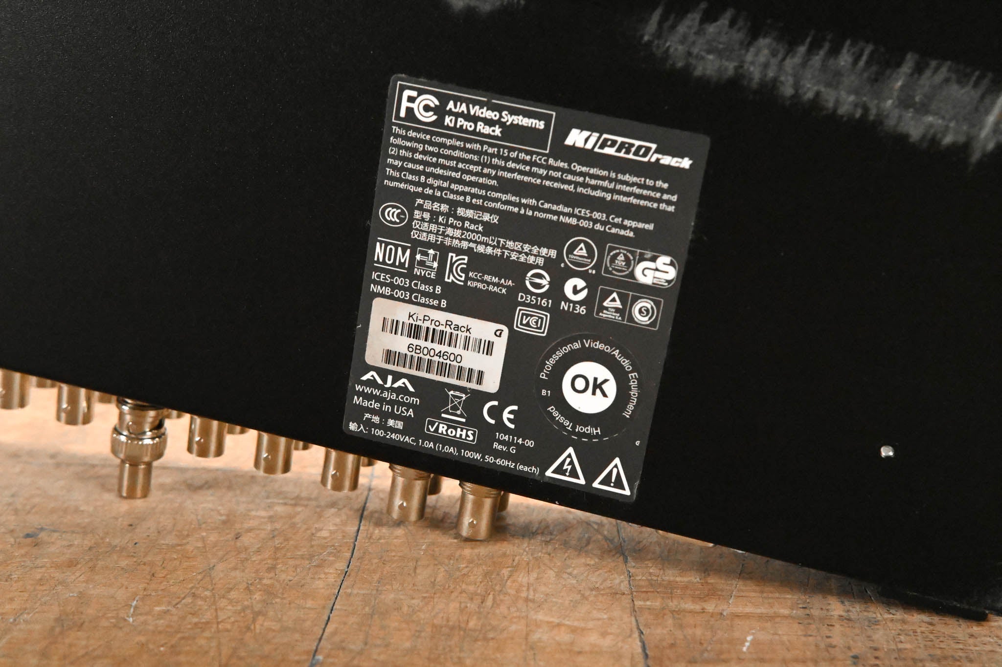 AJA Ki Pro Rack File-Based 1RU Video Recorder and Player