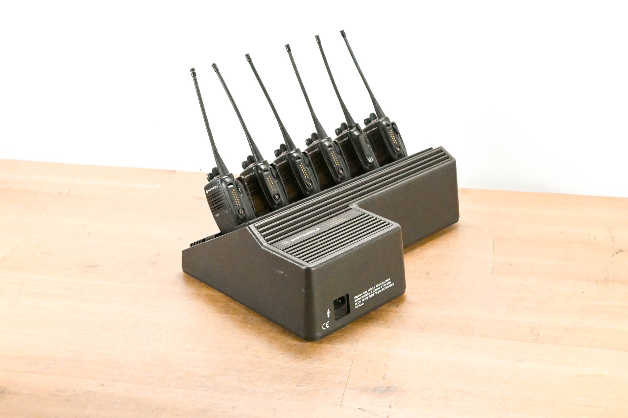 Motorola HT750 Portable Radio (Pack of 6) with 6-Bay Charging Station
