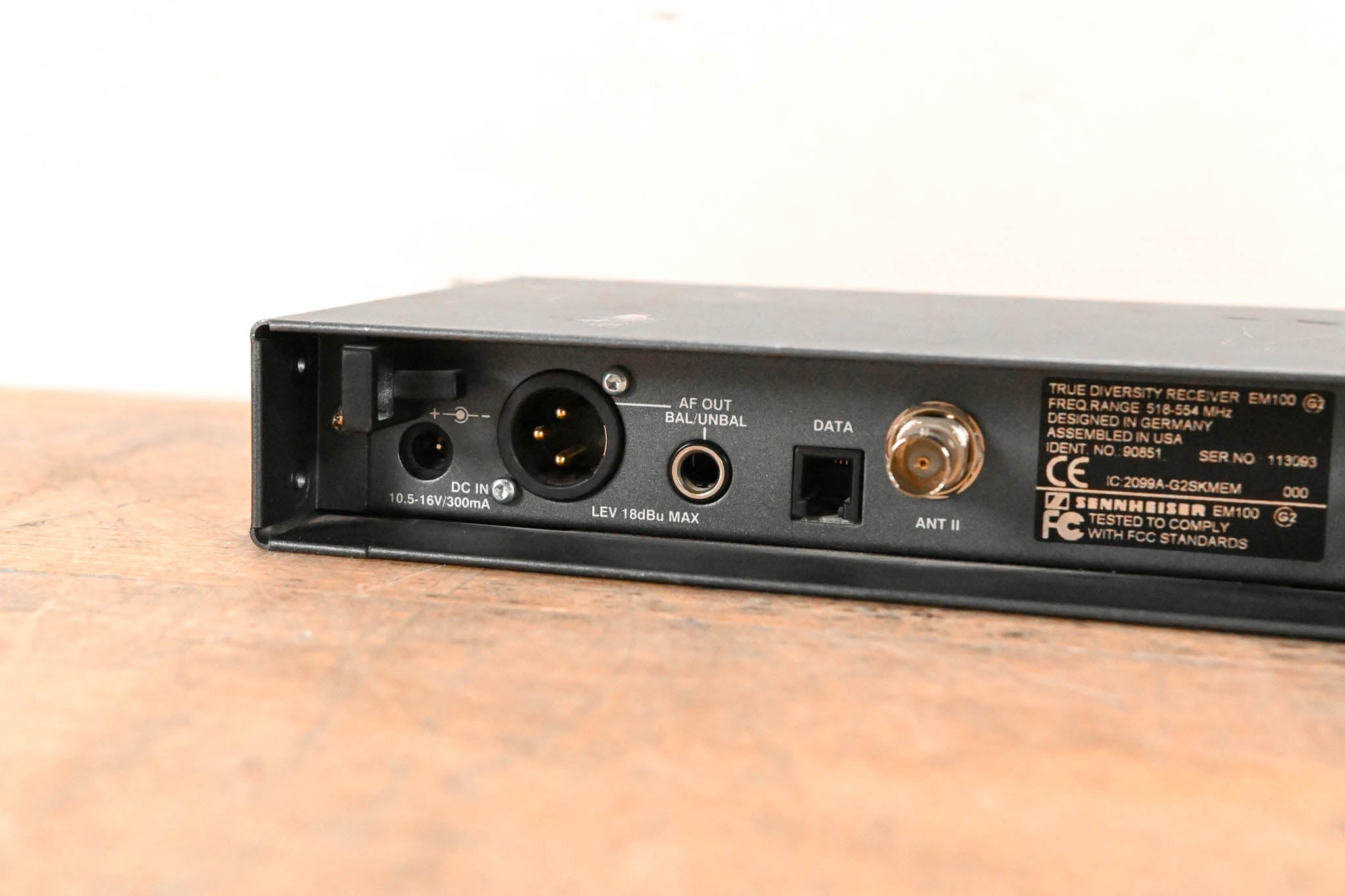 Sennheiser EM 100 G2 Wireless Receiver - 518-554 MHz (NO POWER SUPPLY)