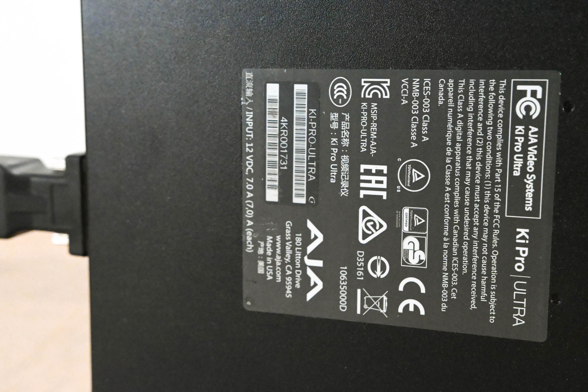 AJA Ki Pro Ultra File Based Recorder/Player (NO POWER SUPPLY)