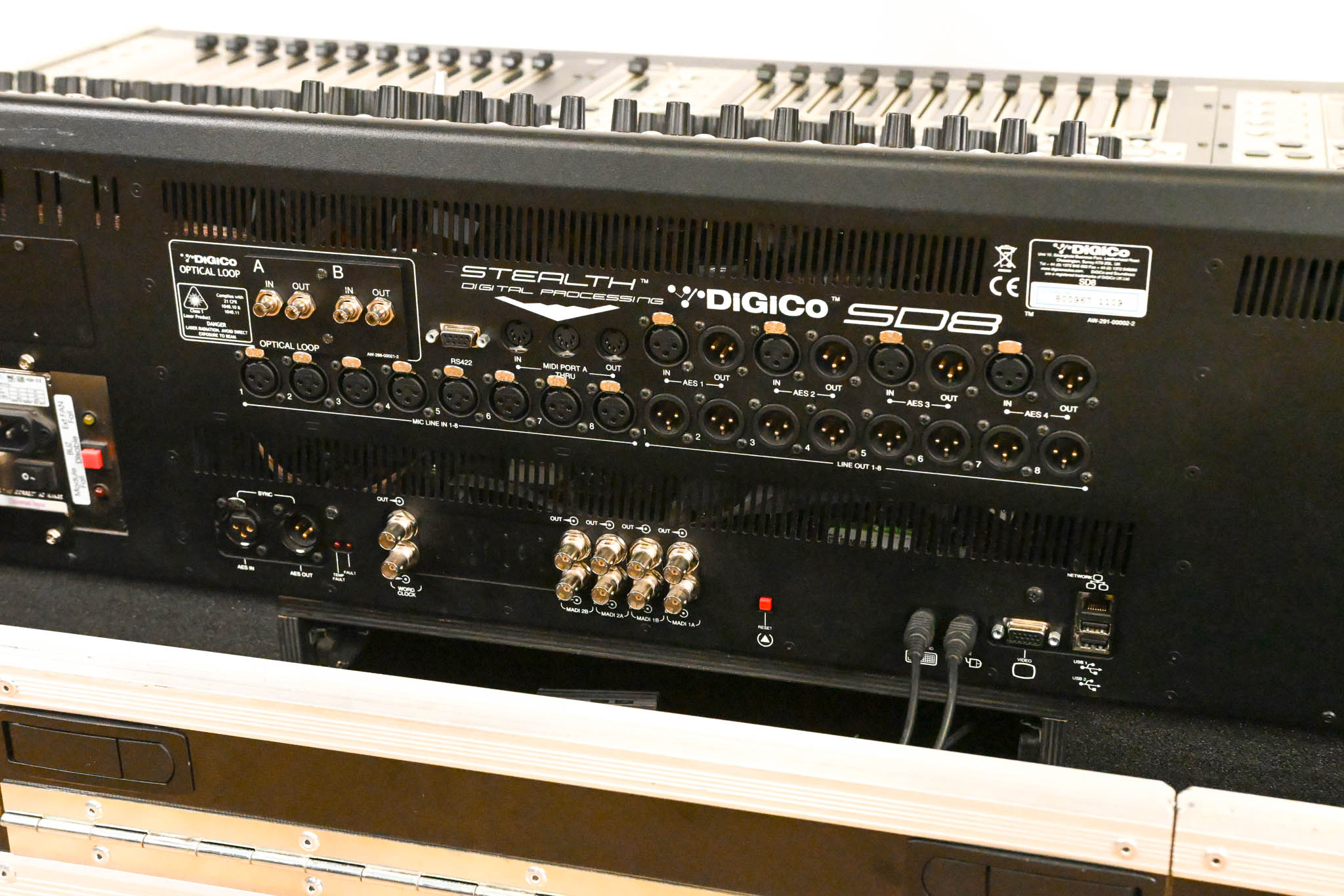 DiGiCo SD8 Digital Mixing Console w/ Waves Card, ST Optical & Road Case