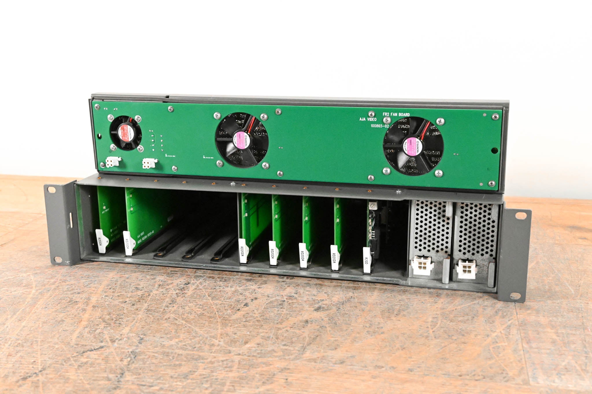 AJA FR2 R-Series 2RU 10-Slot Rackmount Frame with Cards