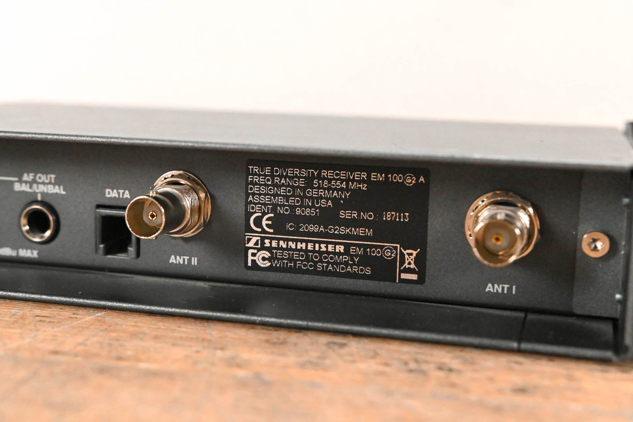 Sennheiser EM 100 G2 Wireless Receiver - 518-554 MHz (NO POWER SUPPLY)