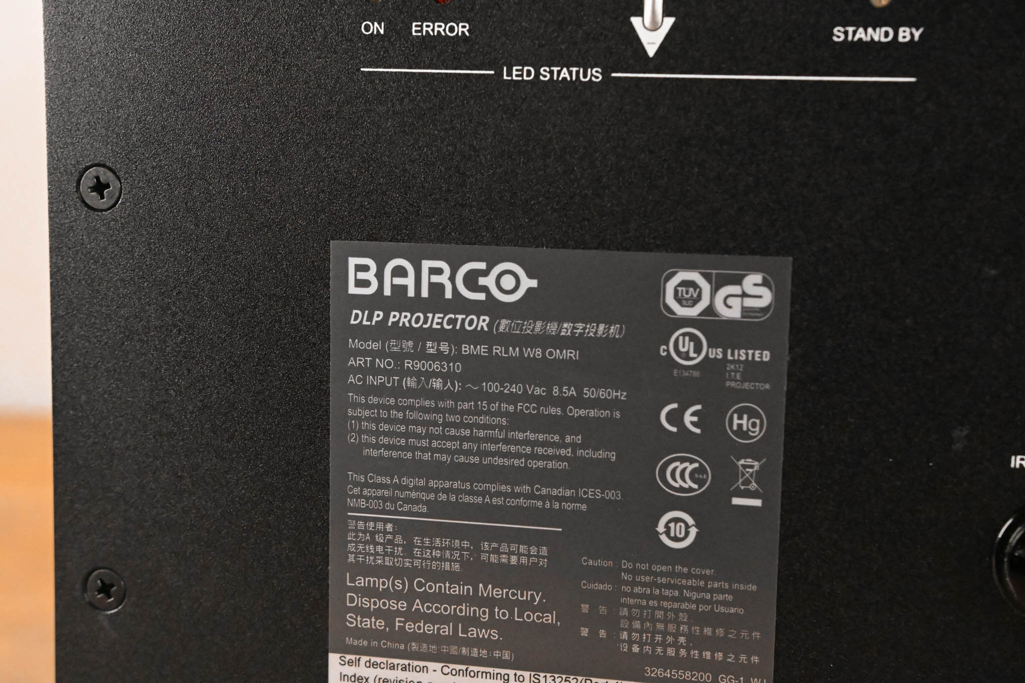 Barco RLM-W8 8,000 Lumen WUXGA Large Venue Projector