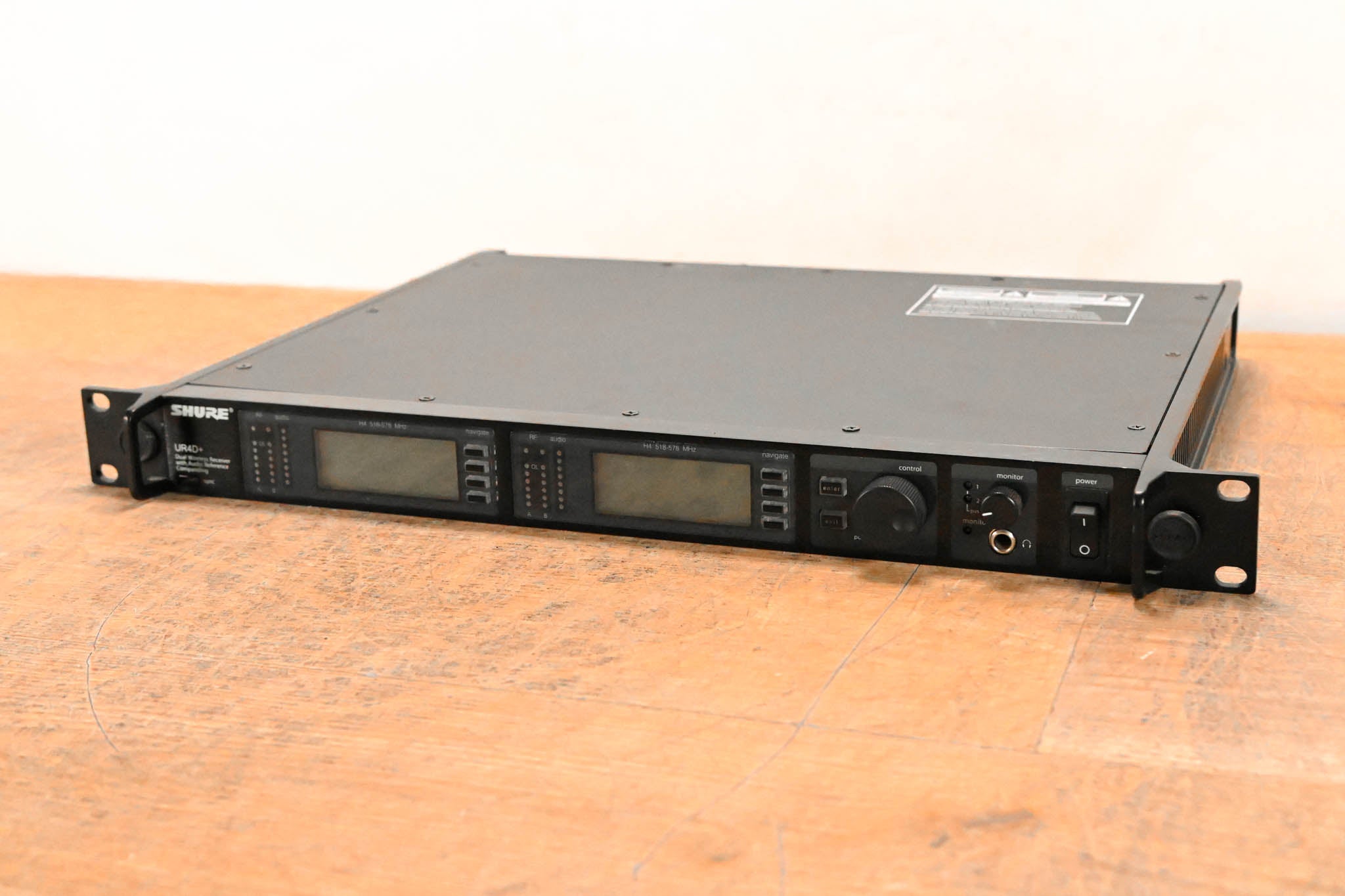 Shure UR4D+ Wireless Receiver w/ two UR2 Handheld Transmitters - H4 Band