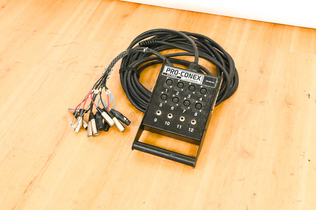 Hosa SH-8X4-50 Pro-Conex 8x4 Audio Stage Snake Box - 50'