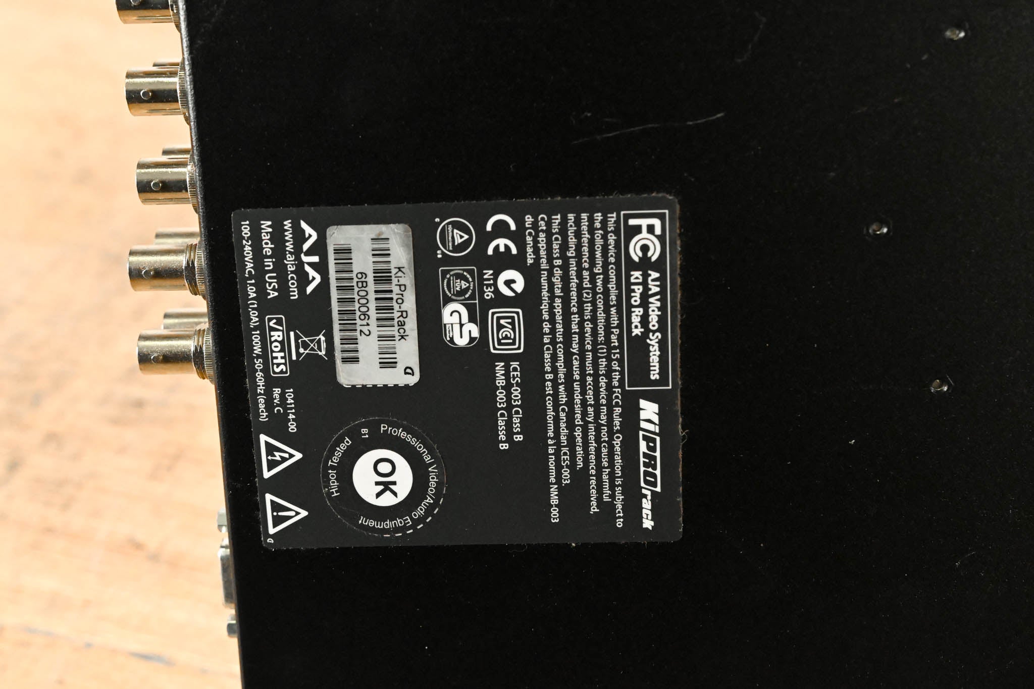 AJA Ki Pro Rack File-Based 1RU Video Recorder and Player