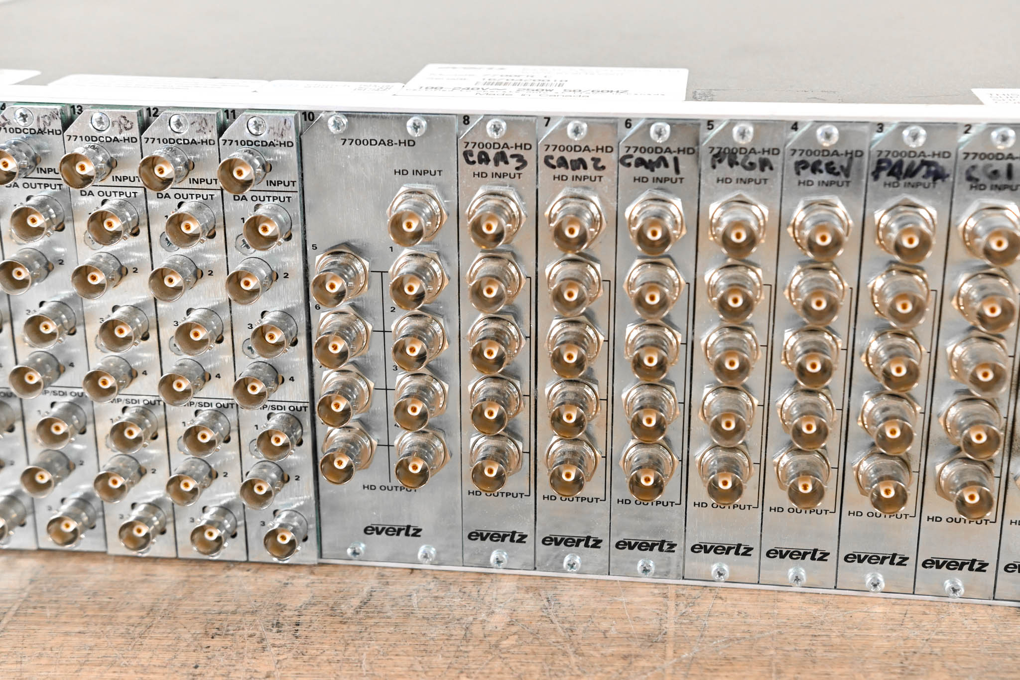 Evertz 7700FR-C Multiframe Chassis with Cards