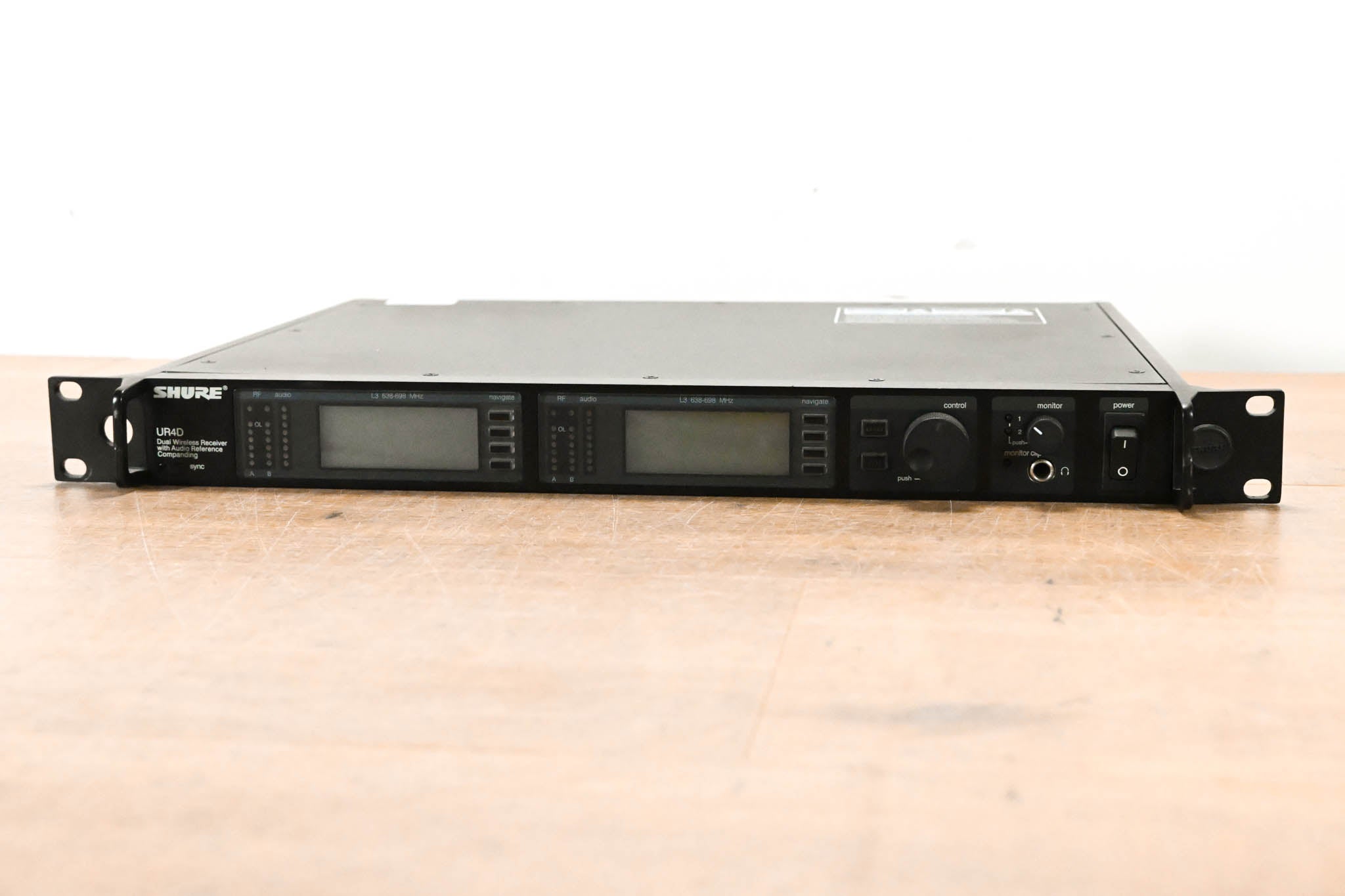 Shure UR4D Wireless Receiver w/ two UR1 Belt Packs - L3 Band