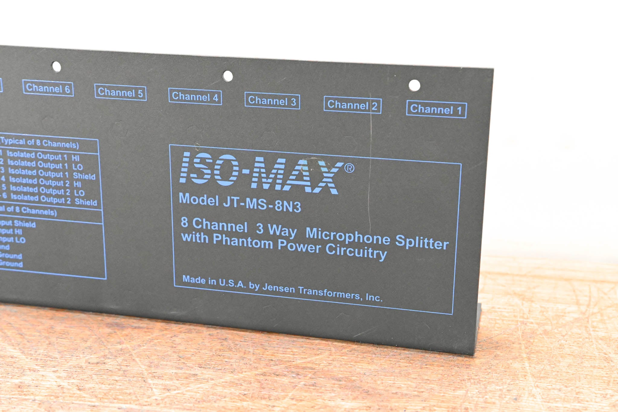 Jensen JT-MS-8N3 8-CH 3-Way Mic Splitter with Phantom Power Circuitry