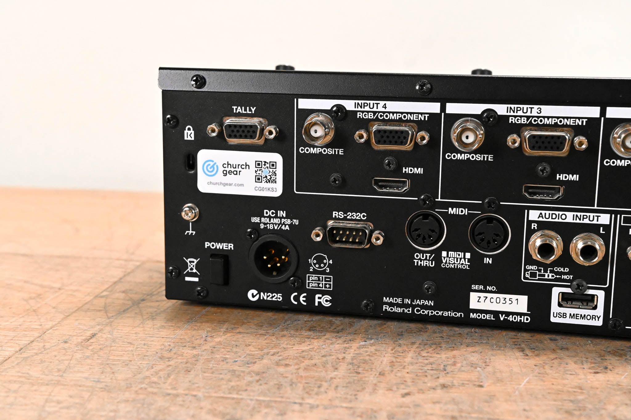 Roland V-40HD Multi-Format Video Switcher (NO POWER SUPPLY)