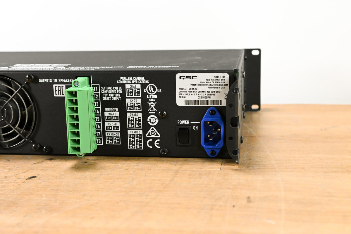 QSC CXD4.2Q 4-Channel, 2000W Network Amplifier