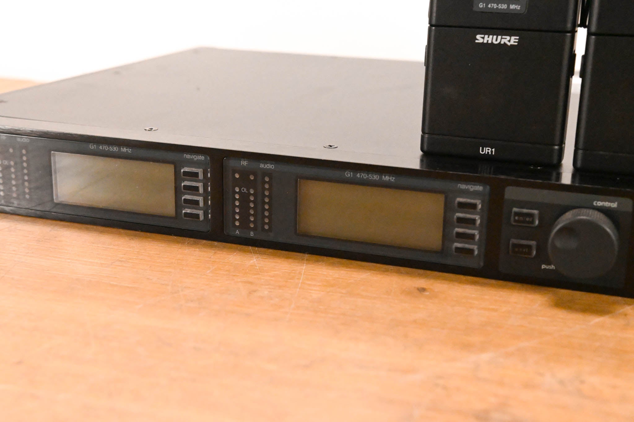 Shure UR4D+ Dual Wireless Receiver with two UR1 Bodypacks - G1 Band