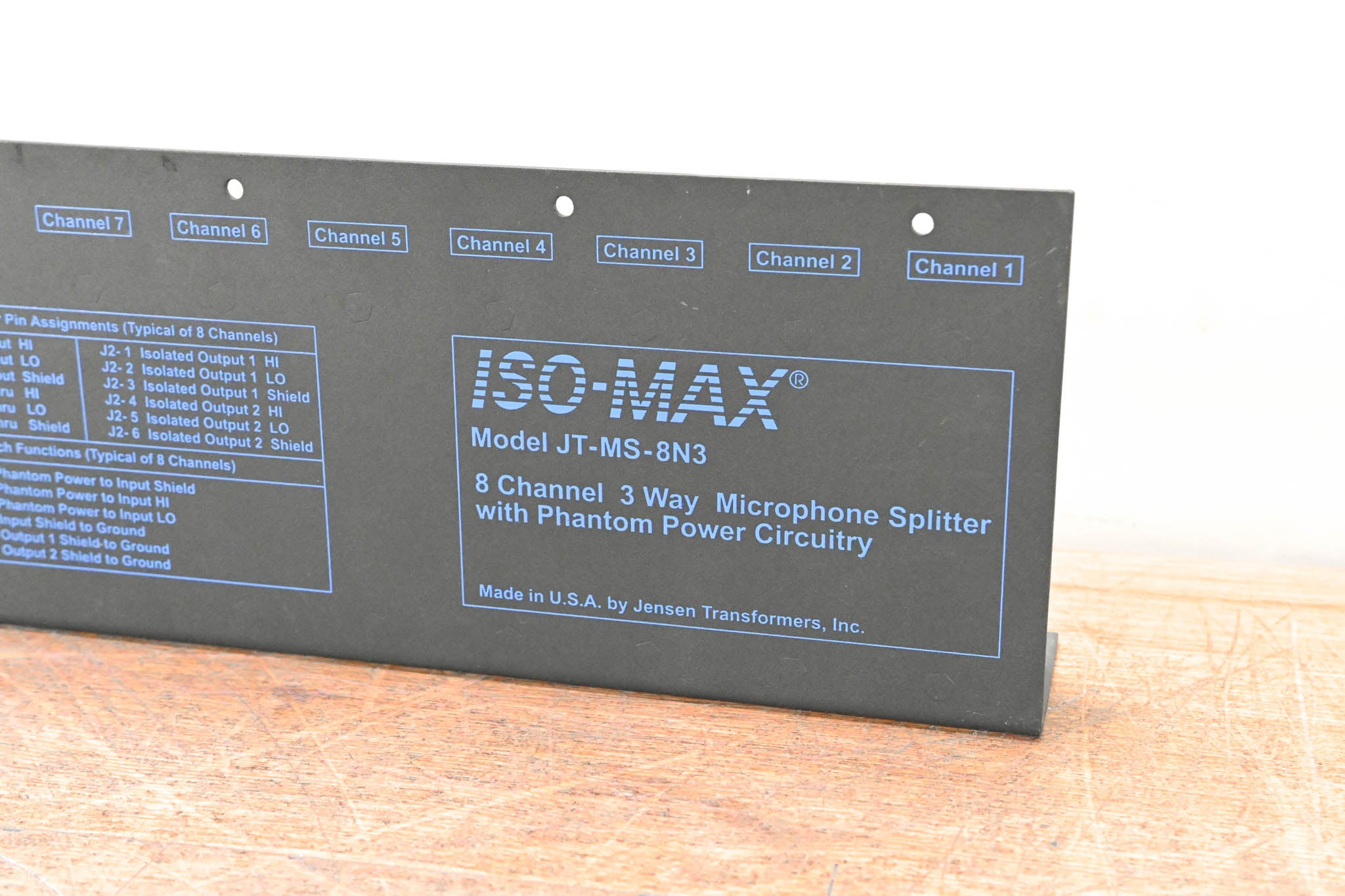 Jensen JT-MS-8N3 8-CH 3-Way Mic Splitter with Phantom Power Circuitry