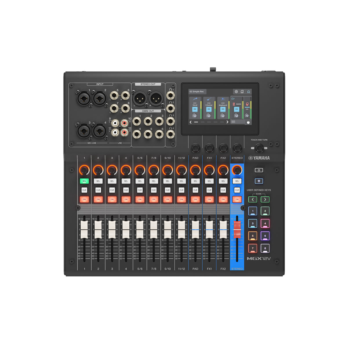 18ch Digital Mixing Console, dual USB-C audio/video interface, black finish