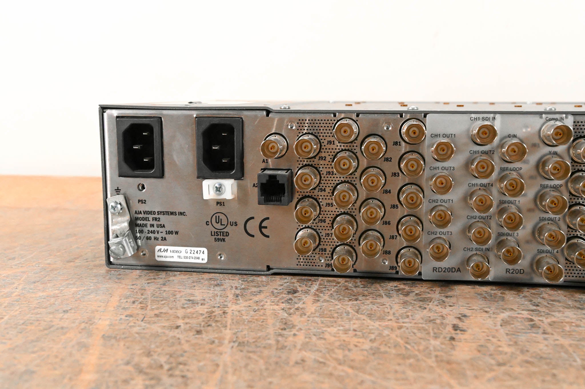 AJA FR2 R-Series 2RU 10-Slot Rackmount Frame with Cards