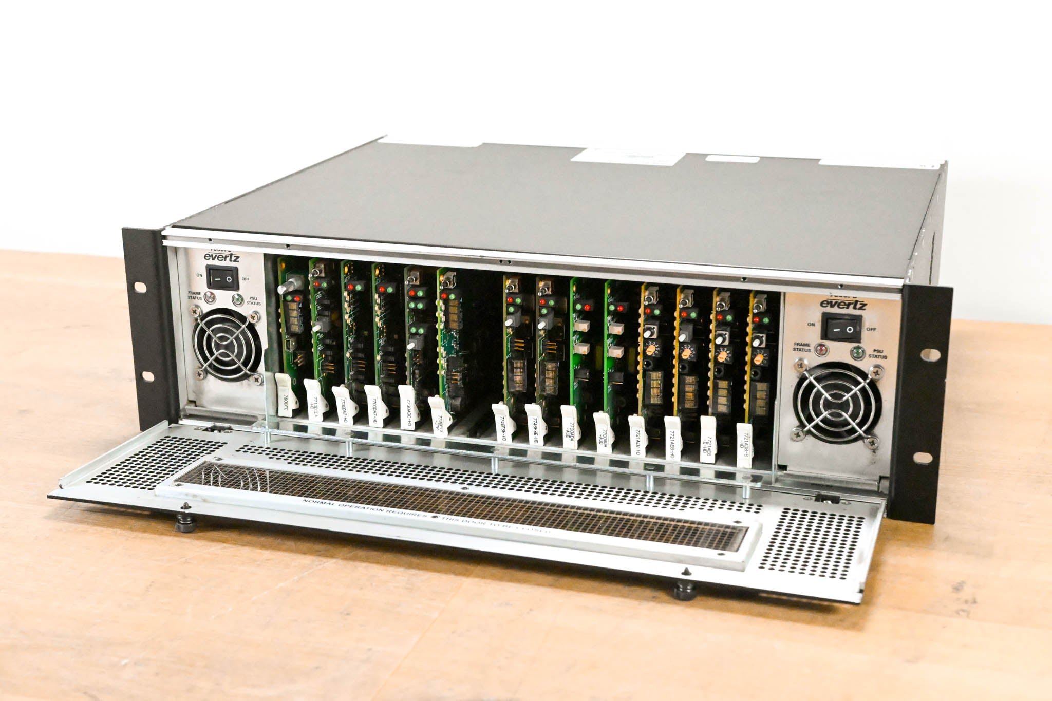 Evertz 7800FR 3RU Rackmount MultiFrame with Cards