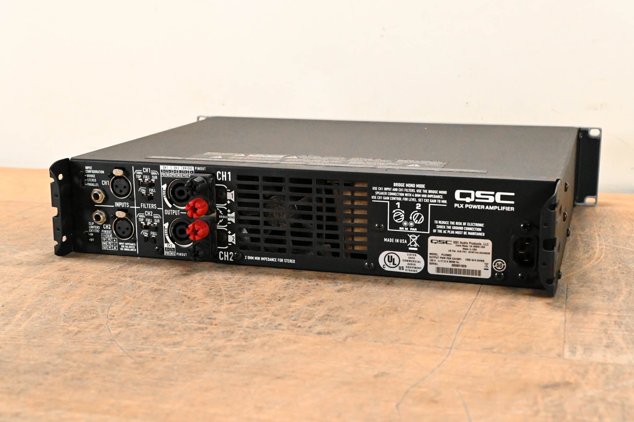 QSC PLX3602 2-Channel Power Amplifier