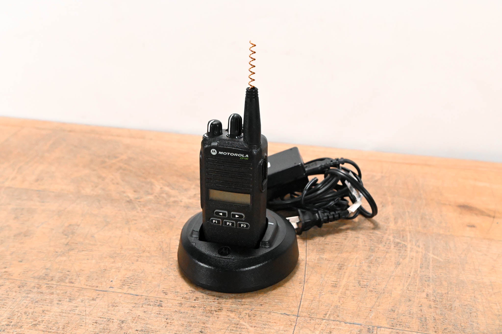 Motorola CP185 Portable Two-Way Radio with PMLN5228A Charger