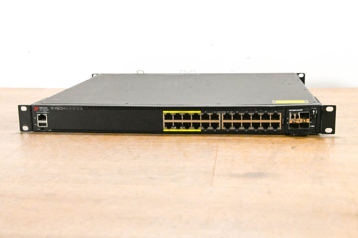 Brocade ICX-7450-24P Gigabit PoE+ Stackable Switch