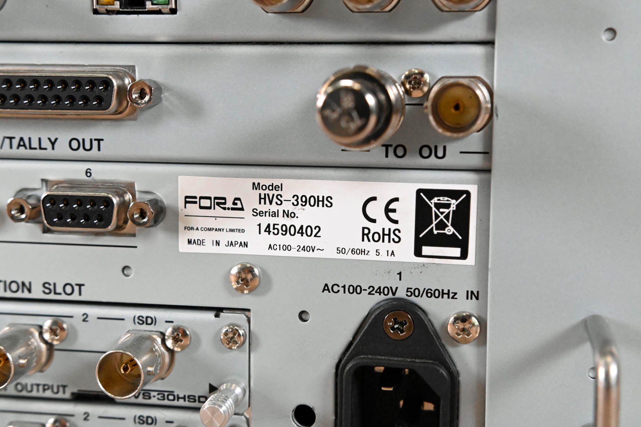 For.A HVS-390HS 2 M/E Video Switcher with HVS-392WOU Control Surface