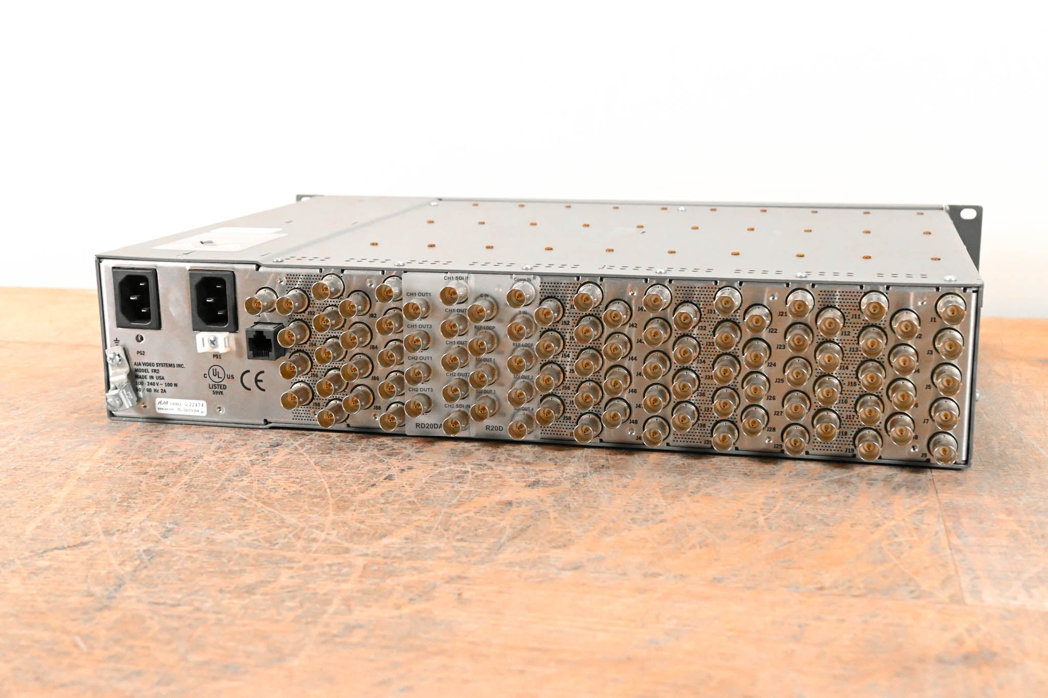 AJA FR2 R-Series 2RU 10-Slot Rackmount Frame with Cards