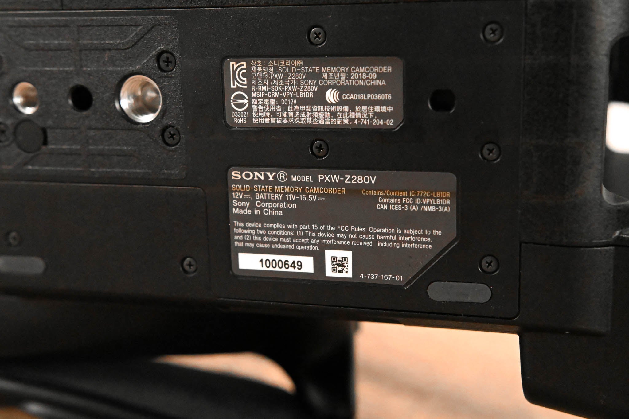 Sony PXW-Z280V 4K XDCAM Camcorder