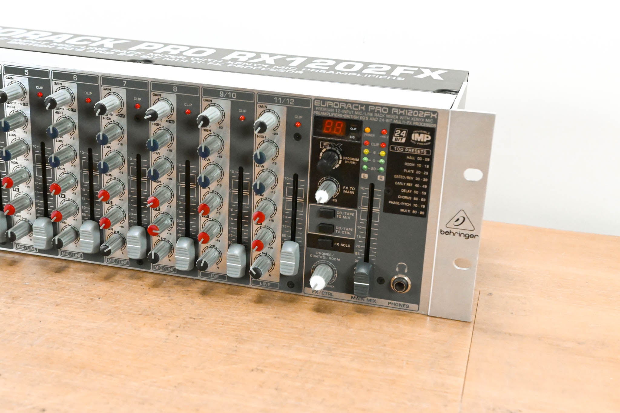 Behringer EURORACK PRO RX1202FX 12-Input Mic/Line Rack Mixer