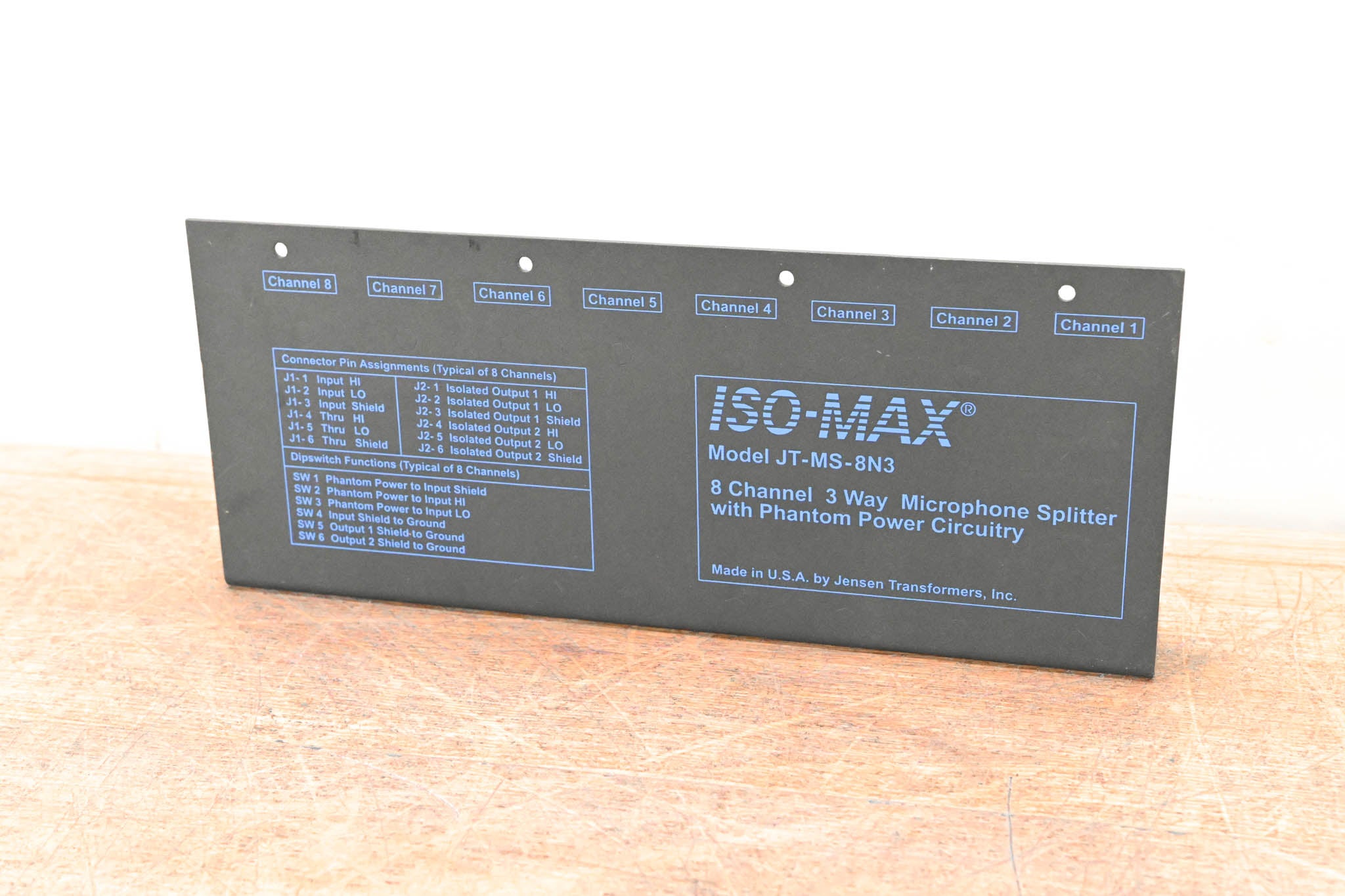 Jensen JT-MS-8N3 8-CH 3-Way Mic Splitter with Phantom Power Circuitry