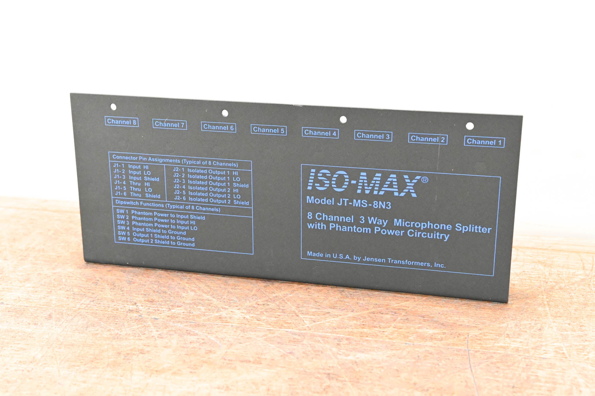 Jensen JT-MS-8N3 8-CH 3-Way Mic Splitter with Phantom Power Circuitry